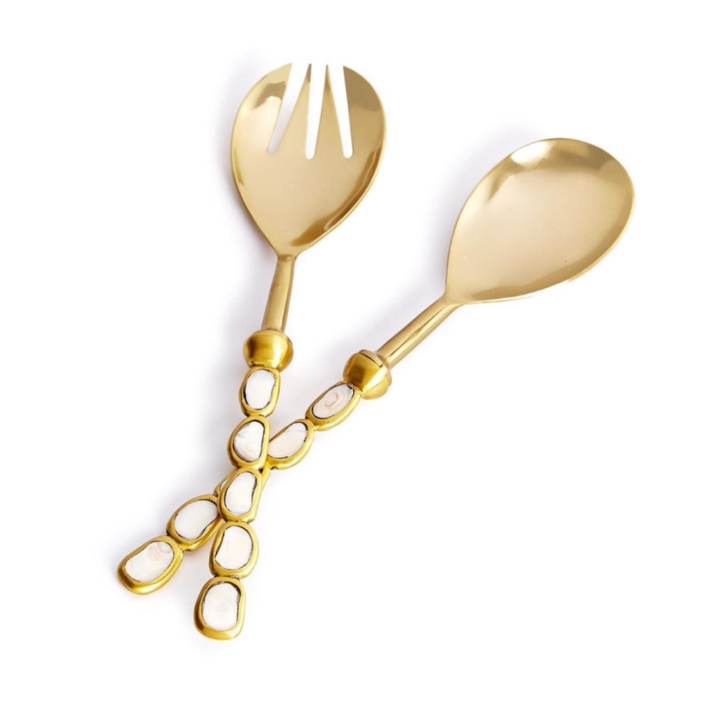 Elegant Gold Serving Spoon Set